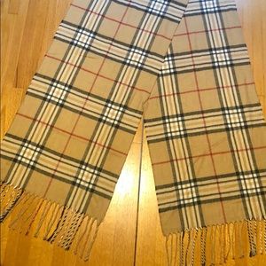 Tan plaid scarf